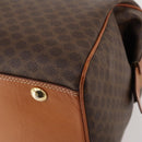 CELINE Macadam Canvas Boston Bag PVC Leather 2way Brown Gold Auth 175248A-14
