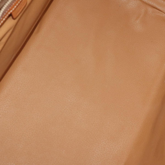 CELINE Macadam Canvas Boston Bag PVC Leather 2way Brown Gold Auth 175248A