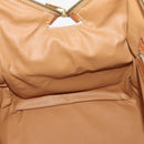 CELINE Macadam Canvas Boston Bag PVC Leather 2way Brown Gold Auth 175248A-20