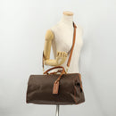 CELINE Macadam Canvas Boston Bag PVC Leather 2way Brown Gold Auth 175248A-25