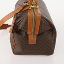 CELINE Macadam Canvas Boston Bag PVC Leather 2way Brown Gold Auth 175248A-4