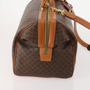 CELINE Macadam Canvas Boston Bag PVC Leather 2way Brown Gold Auth 175248A-5