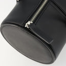 BURBERRY Hand Bag Leather Black Silver Auth 175249A-10