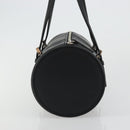 BURBERRY Hand Bag Leather Black Silver Auth 175249A-3