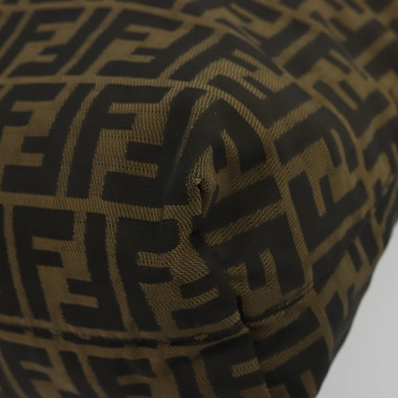 FENDI Zucca Canvas Tote Bag Black Brown Auth 175252