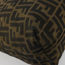 FENDI Zucca Canvas Tote Bag Black Brown Auth 175252-13