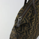 FENDI Zucca Canvas Tote Bag Black Brown Auth 175252-14