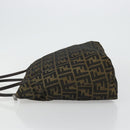 FENDI Zucca Canvas Tote Bag Black Brown Auth 175252-5