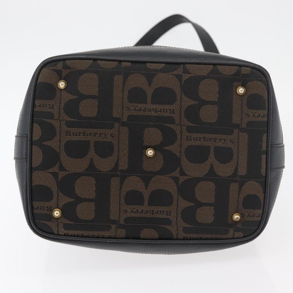 Burberrys Purse Hand Bag Canvas 2way Brown Gold Auth 175256A