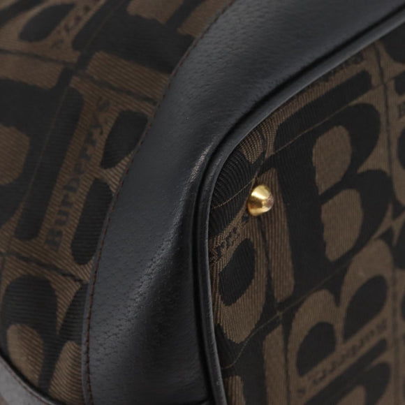 Burberrys Purse Hand Bag Canvas 2way Brown Gold Auth 175256A