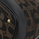 Burberrys Purse Hand Bag Canvas 2way Brown Gold Auth 175256A-9