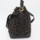 Burberrys Purse Hand Bag Canvas 2way Brown Gold Auth 175256A-3