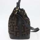 Burberrys Purse Hand Bag Canvas 2way Brown Gold Auth 175256A-4