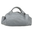 LOEWE Nappa Aire Anagram Hand Bag Leather Gold Gray Auth 175257A-13
