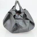 LOEWE Nappa Aire Anagram Hand Bag Leather Gold Gray Auth 175257A-4