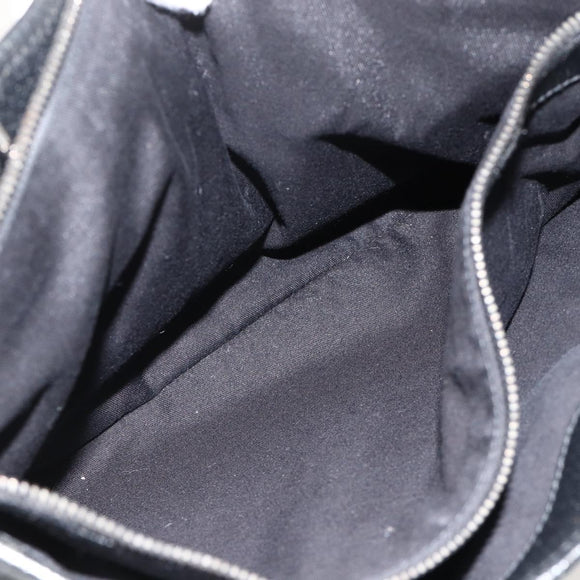 GUCCI GG Canvas Tote Bag Black Silver 120837 Auth 175258