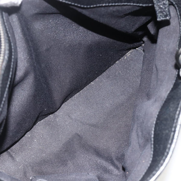GUCCI GG Canvas Tote Bag Black Silver 120837 Auth 175258