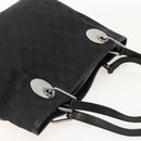 GUCCI GG Canvas Tote Bag Black Silver 120837 Auth 175258-6