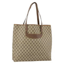 GUCCI GG Supreme Tote Bag PVC Beige Gold Auth 175261-1