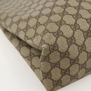GUCCI GG Supreme Tote Bag PVC Beige Gold Auth 175261-11