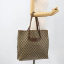 GUCCI GG Supreme Tote Bag PVC Beige Gold Auth 175261-21