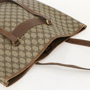 GUCCI GG Supreme Tote Bag PVC Beige Gold Auth 175261-6