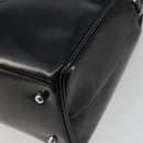 GUCCI Hand Bag Patent leather Black Silver 000 2058 0505 Auth 175262-10