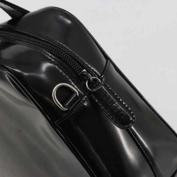 GUCCI Hand Bag Patent leather Black Silver 000 2058 0505 Auth 175262