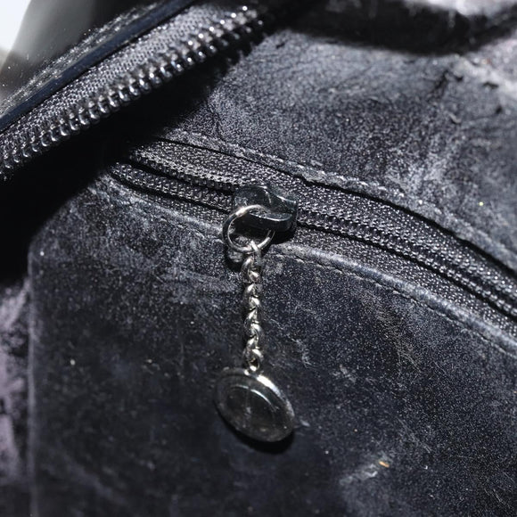 GUCCI Hand Bag Patent leather Black Silver 000 2058 0505 Auth 175262