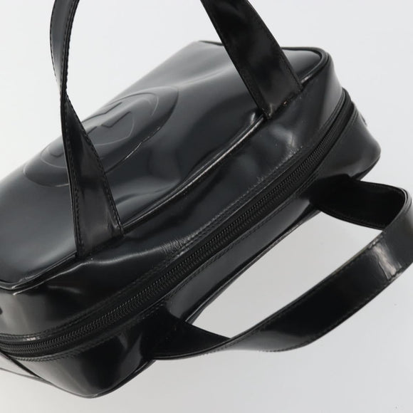 GUCCI Hand Bag Patent leather Black Silver 000 2058 0505 Auth 175262