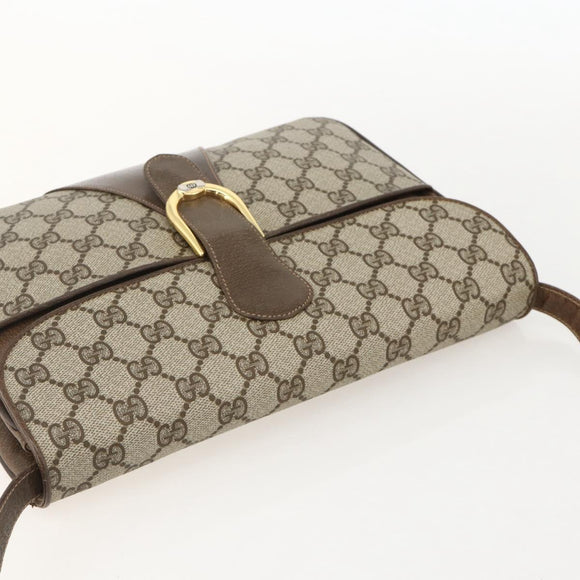 GUCCI GG Supreme Shoulder Bag PVC Beige Gold 904 02 025 Auth 175264