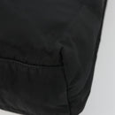 PRADA Plastic Chain Tote Bag Nylon Black Silver Auth 175266-14