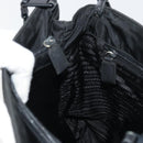 PRADA Plastic Chain Tote Bag Nylon Black Silver Auth 175266-19