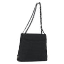 PRADA Plastic Chain Tote Bag Nylon Black Silver Auth 175266-1