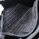 PRADA Plastic Chain Tote Bag Nylon Black Silver Auth 175266-21