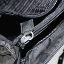 PRADA Plastic Chain Tote Bag Nylon Black Silver Auth 175266-22