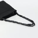 PRADA Plastic Chain Tote Bag Nylon Black Silver Auth 175266-7