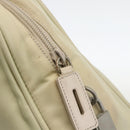 PRADA Hand Bag Nylon Ivory Silver Auth 175267-17