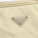 PRADA Hand Bag Nylon Ivory Silver Auth 175267-18