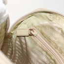 PRADA Hand Bag Nylon Ivory Silver Auth 175267-22