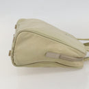 PRADA Hand Bag Nylon Ivory Silver Auth 175267-4