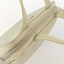 PRADA Hand Bag Nylon Ivory Silver Auth 175267-6