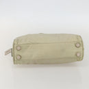 PRADA Hand Bag Nylon Ivory Silver Auth 175267-5
