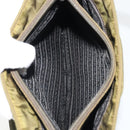 PRADA Hand Bag Nylon Khaki Silver Auth 175268-24