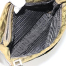 PRADA Hand Bag Nylon Khaki Silver Auth 175268-25