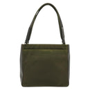PRADA Hand Bag Nylon Khaki Silver Auth 175268-13