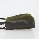 PRADA Hand Bag Nylon Khaki Silver Auth 175268-4