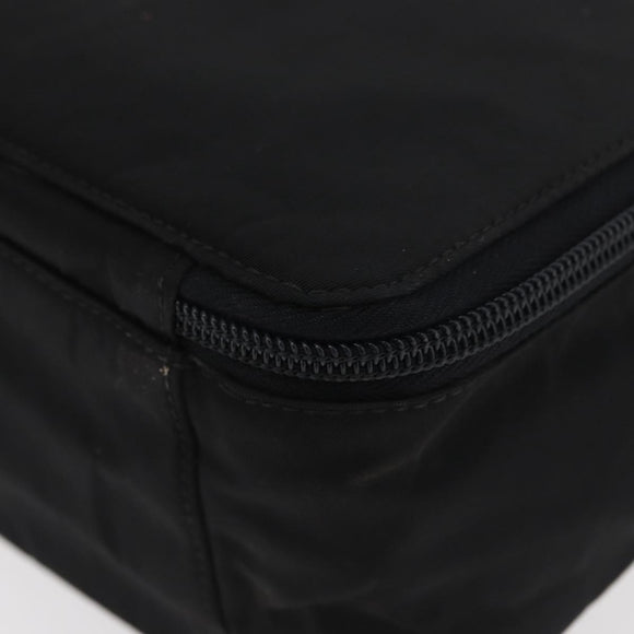 PRADA Hand Bag Nylon Black Silver Auth 175269