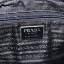 PRADA Hand Bag Nylon Black Silver Auth 175269-18