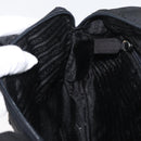 PRADA Hand Bag Nylon Black Silver Auth 175269-20